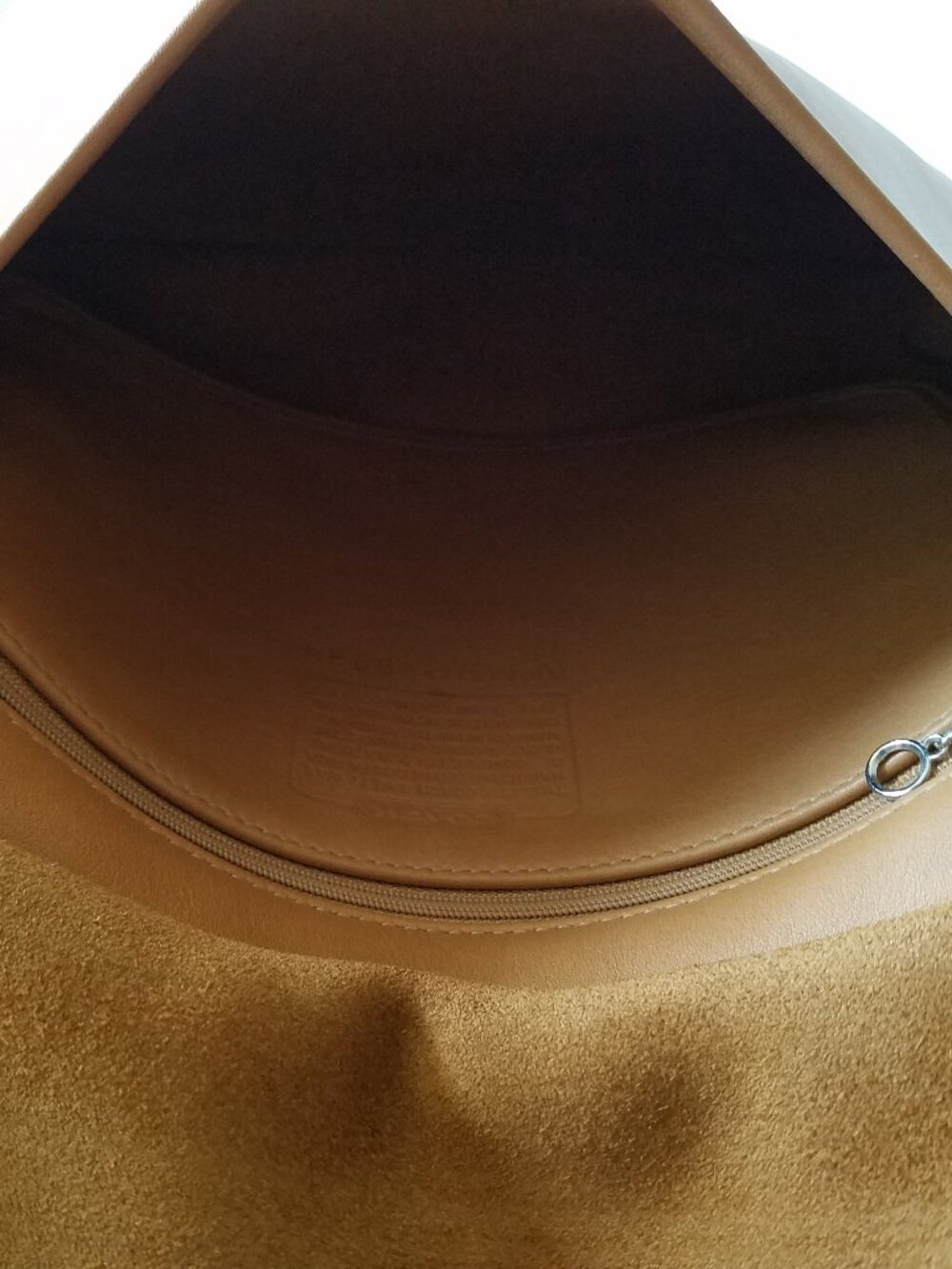 Vintage Coach Small Hippie Flap Saddle Cross Body Bag Camel #9134 - Picture 5 of 6